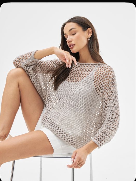 Кофта вязка ажурная сетка