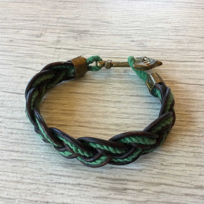 НОВА оригинална мъжка морска гривна с котва BROOKS BROTHERS от САЩ