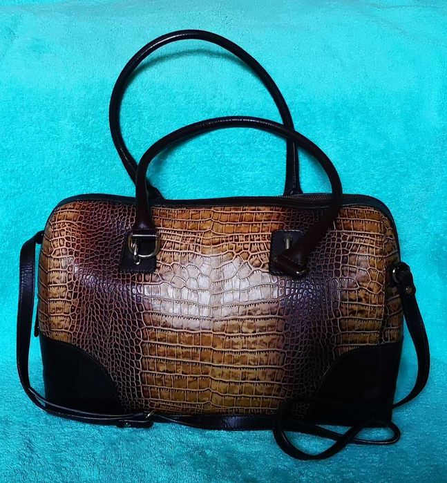 Кожаная, новая, солидная сумка. Натуральная кожа.