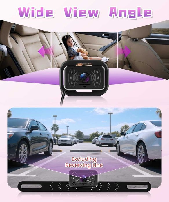 Камера за дете в кола + заден ход + CarPlay/ Android Auto подарък