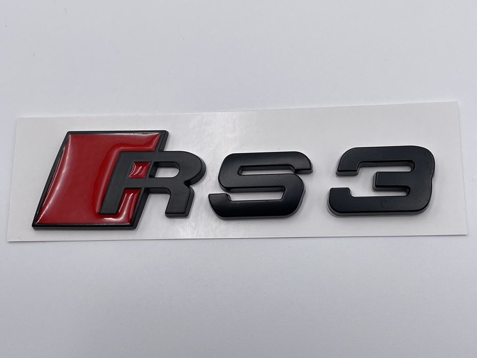 Emblema Audi RS3 spate negru metal