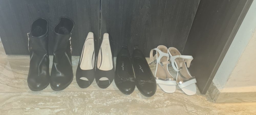 3 чифта черни обувки 38номер