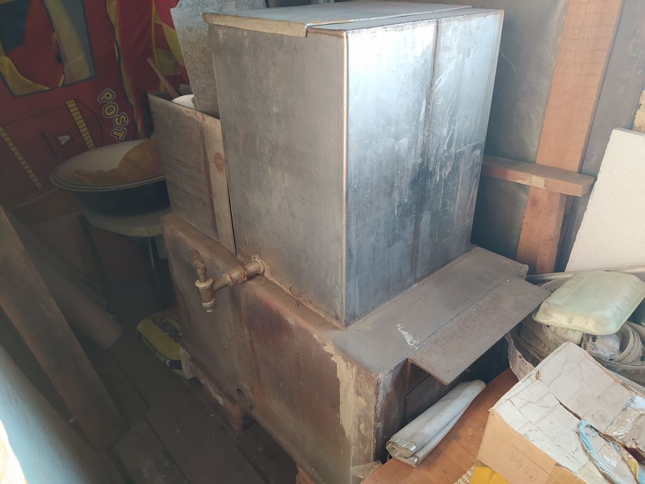 Печка для бани с баком для воды