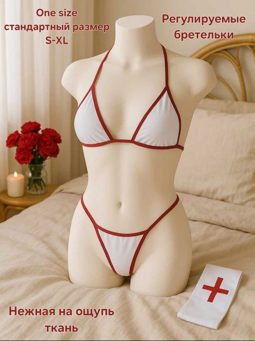 Женский костюм медсестры в эффектном стиле, One Size