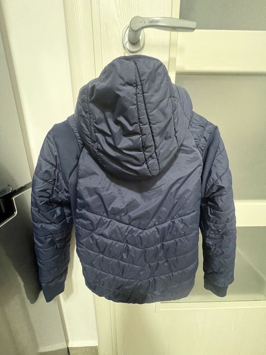 Geacă Drumeție la munte Hybride Bleumarin Fete 7-8