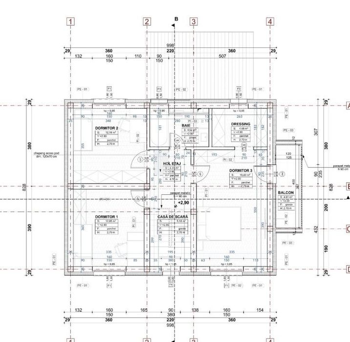 Casa individuala NZEB 4 CAM 124 mp teren 514 mp Chinteni