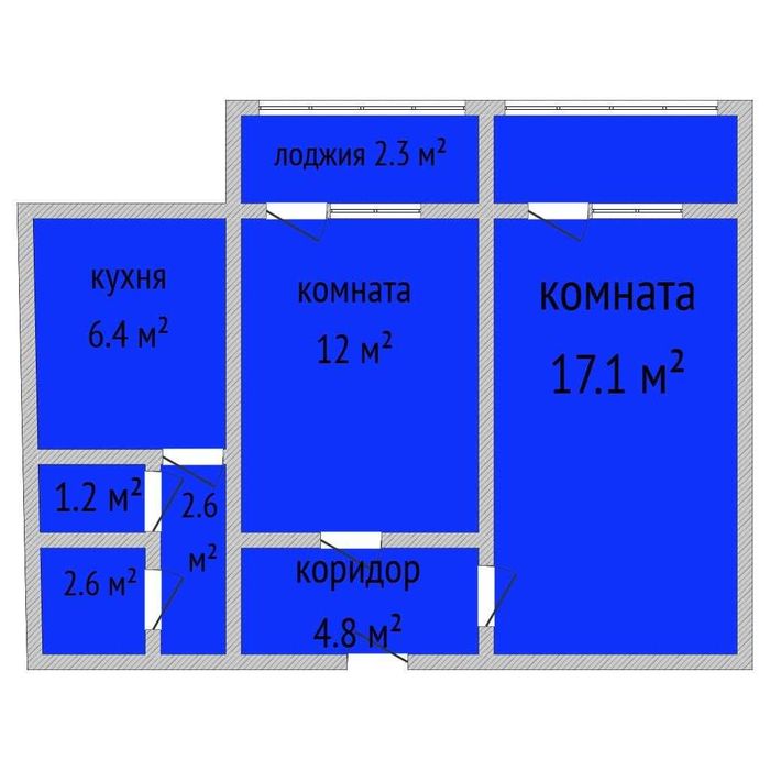 срочно 2х комнатная 8мкр.