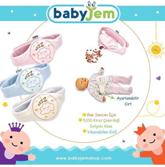 Грелка пояс для новорожденных от коликов с вишневыми косточками.