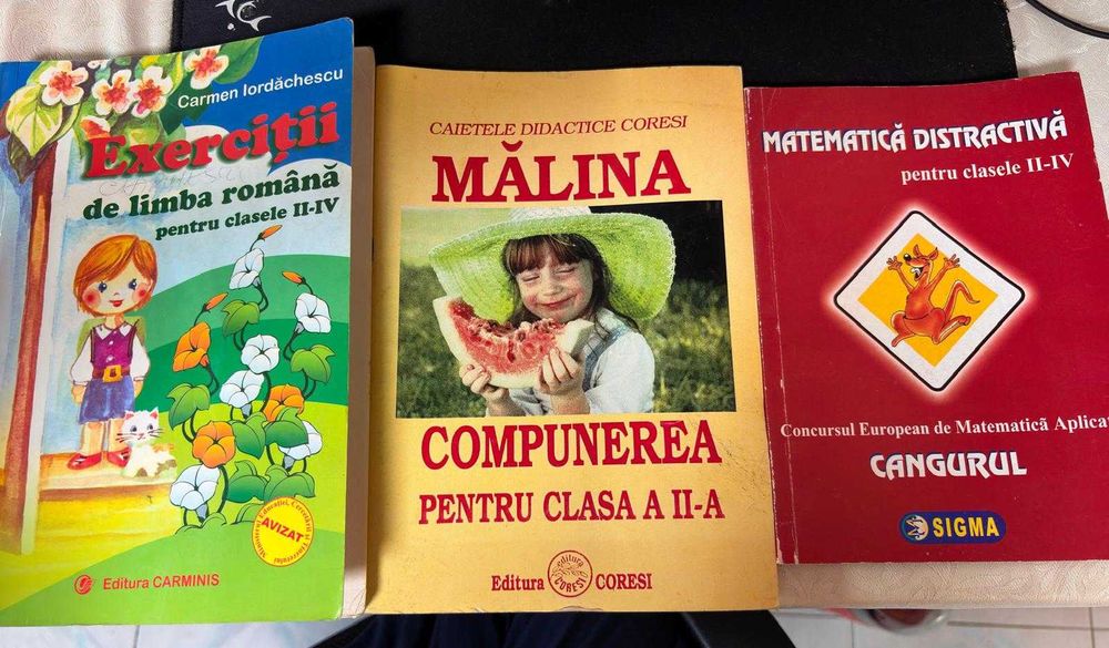 Lot 8 cărți și culegeri clasele 1-4 (Matematică / Română) - Stare Excelentă