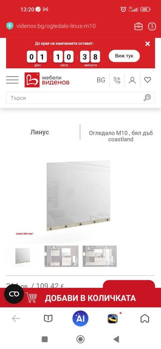 Огледало  Линус /Антре