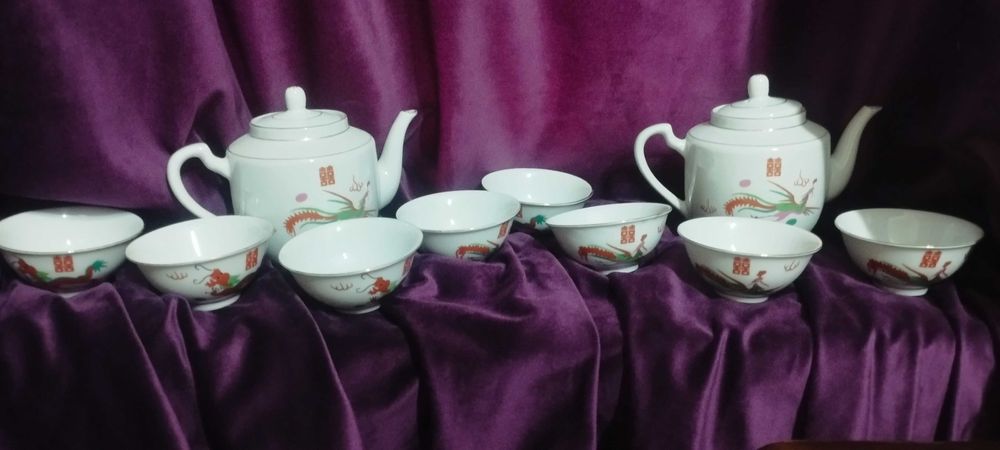 Посуда, хрусталь, чашки с блюдцами 12шт