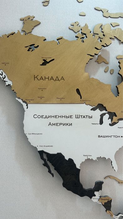 Карта мира и Казахстана