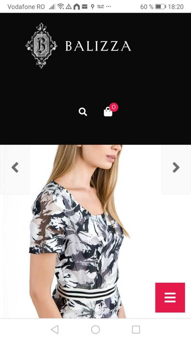 Rochie de ocazie m 44 alb cu negru Balizza