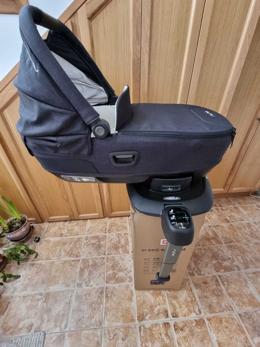 Nuna - Set Landou CARI next Caviar, 40-70 cm + Baza isofix