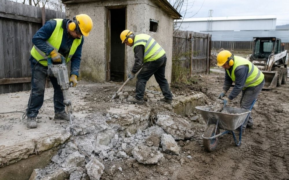 Demolări case vechi și eliberare teren