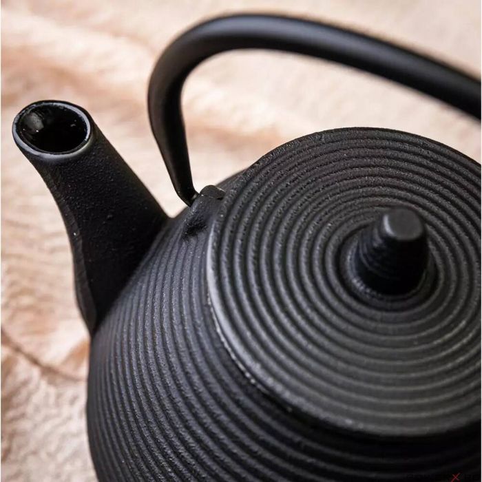 Ceainic din fonta cu filtru si doua cani, 1L, KingHoff