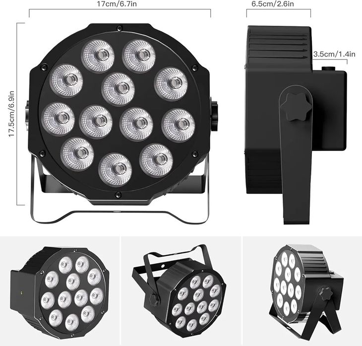 Презареждаем диско RGBW LED прожектор с DMX, 24W, дистанционно