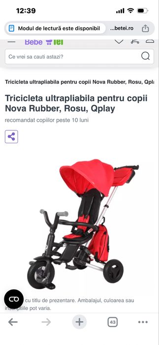 Tricicleta ultrapliabila