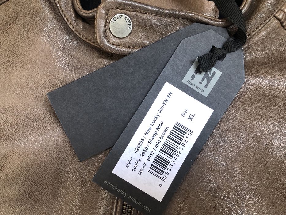 Freaky Nation Leather Jacket ОРИГИНАЛНО мъжко яке/естествена кожа  L-M