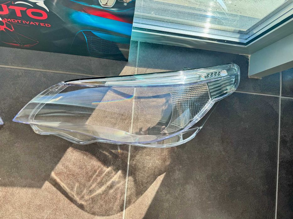 Капаци, Стъкла за фарове Bmw E60 (03-10) с вежда, бмв е60, фар корпус