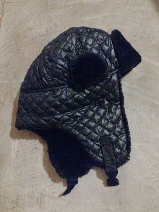 Мъжка шапка ушанка от естествена кожа