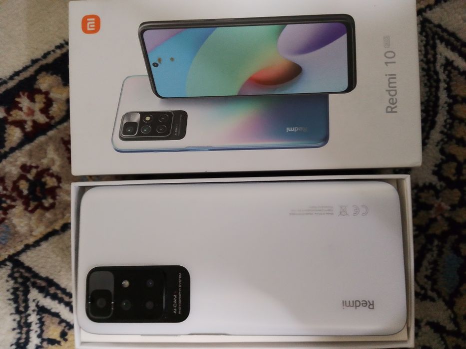 Redmi 10 xolati zoʻr Pebble White 6GB RAM 128GB ROM