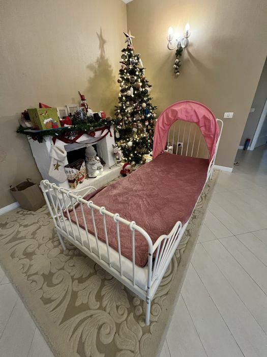 Pat copii extensibil MINNEN, alb, 80x200 – Stare excelentă