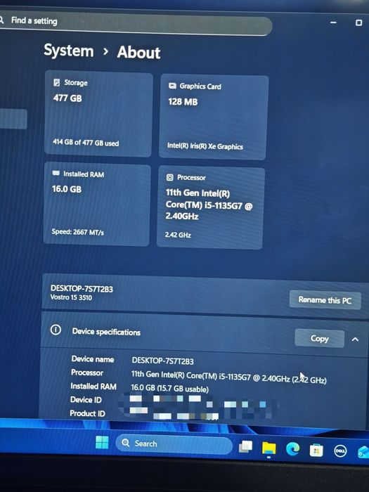 DELL Vostro 15 3510 Лаптоп