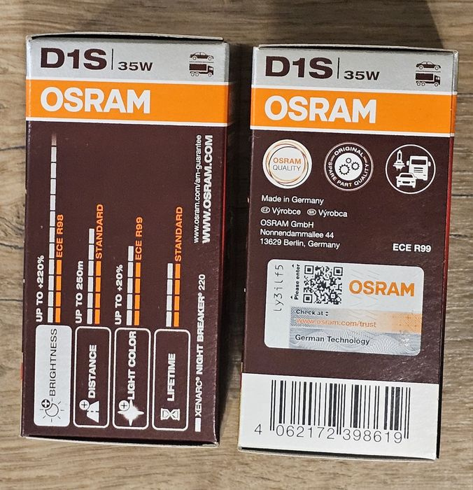 Bec Xenon Osram D1S Osram Night Breaker LASER Gen 2 NOU și Original
