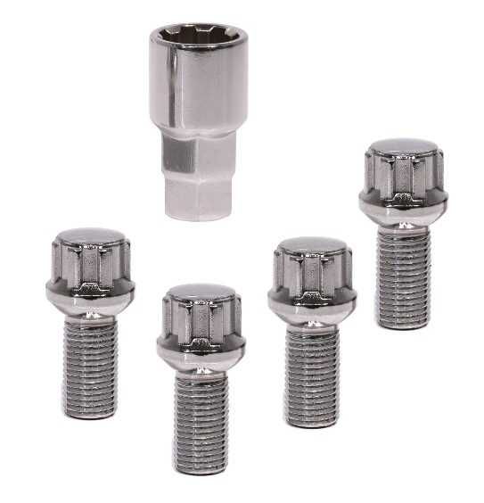 Секретни болтове M12 x х 1.50 х 27R комплект 4 бр. за джанти