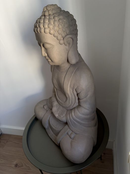 Statueta Buddha, aprox 65 cm in inaltime, gri