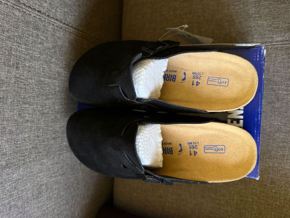 Birkenstock Boston BS Black NarrowFit marimea 38, 39, 40, 41, 42, 43