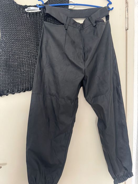 Кожена риза от еко кожа и блейзер на Zara