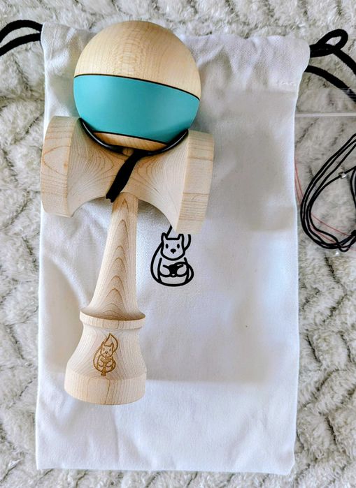 Kendama Miguel Goblin Ken & Teal Sol Shibui Clear Crushable Bevel Tama