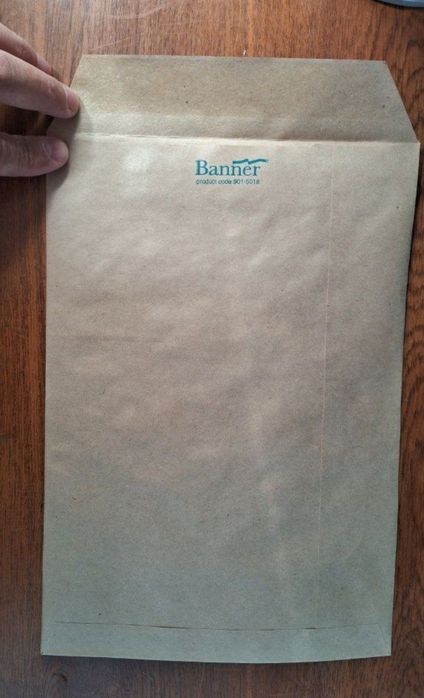 Крафтовые конверты. BANNER. Размер 254 на 178 90 GSM