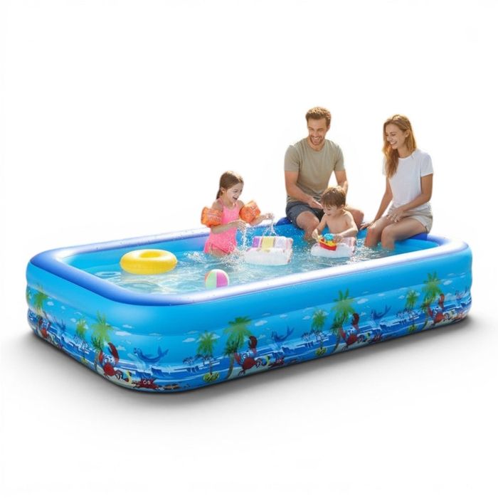 Piscina gonflabila XXL din PVC rezistent, 300x172x54 cm.
