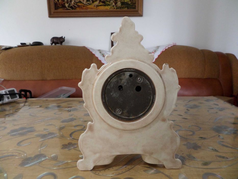 Ceas semineu Chicago illinois ceramica,ornament aurit frumos deosebit