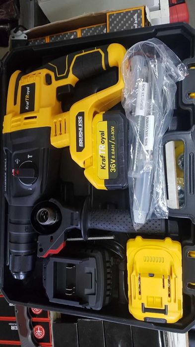 Акумулаторен безчетков перфоратор 36V 8,0Ah KraftRoyal