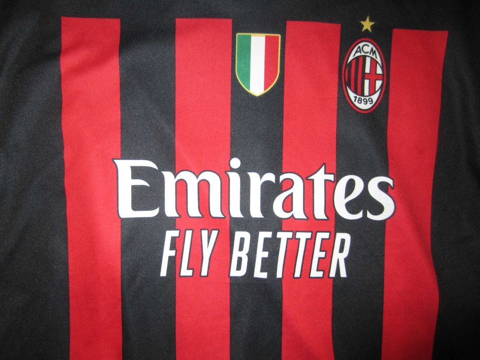 Tricou fotbal AC Milan, masura copil 175-176, poliester, stare f.buna