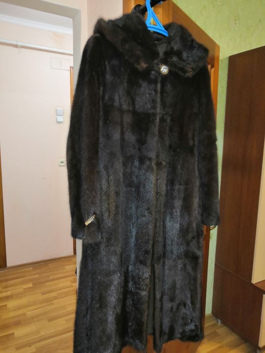 Норковая коричневая шуба