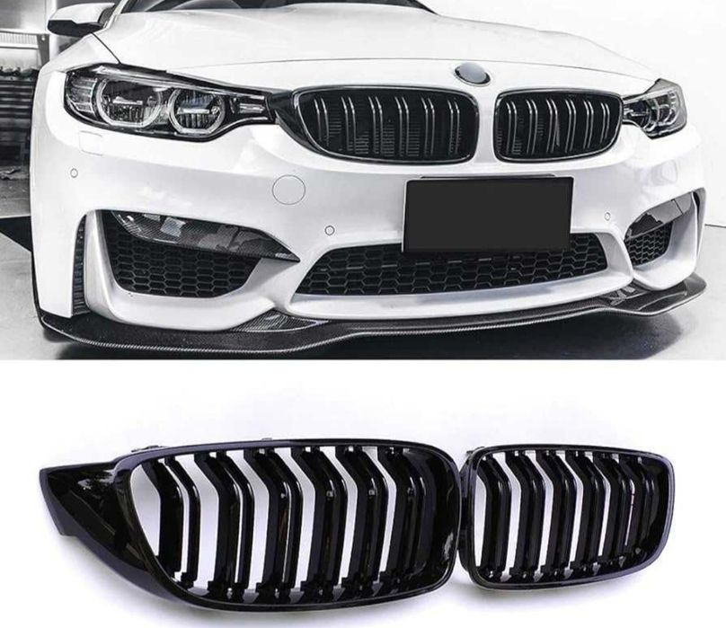 Черни двойни бъбреци пиано лак БМВ BMW F32 F33 F36 F82 F83 2013 - 2017