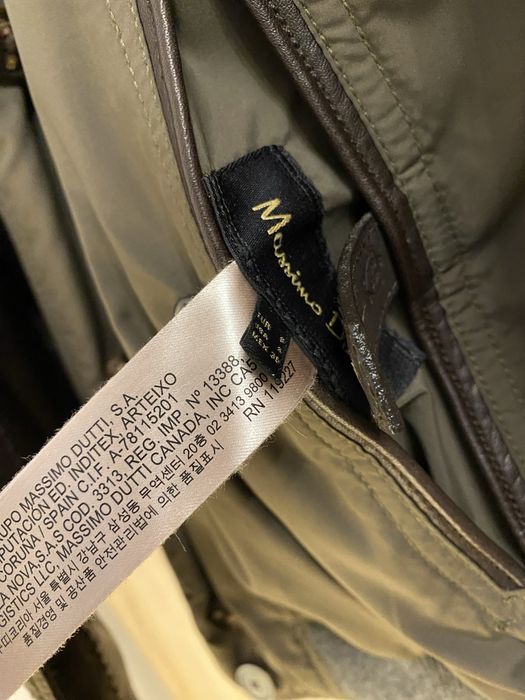 Geaca cu doua fete Massimo Dutti - din piele maro si din fas kaki