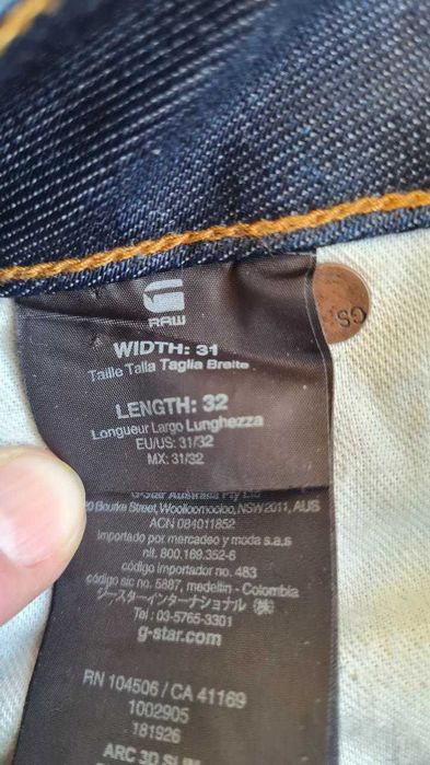 Мъжки Дънки - G-Star RAW Arc 3D Slim Jeans - Размер: 31/32 - Тъмносин