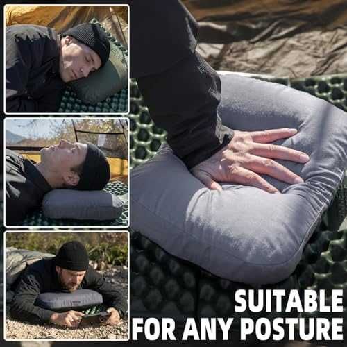 Нова Компактна възглавница за път кола къмпинг с калъфка зелена мемори пяна