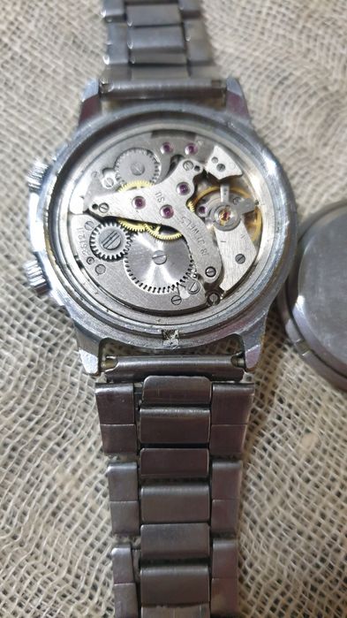 Руски ръчен часовник Полёт с аларма и Порцеланова фигура