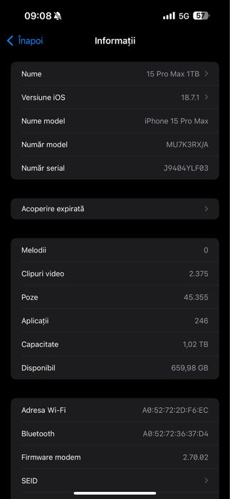 Iphone 15 Pro Max 1TB Blue Titanium