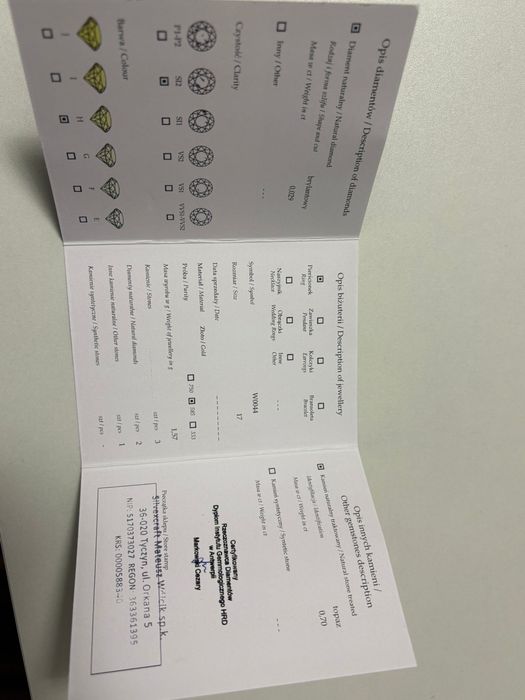 Inel de logodna de aur marimea 57 cu diamante