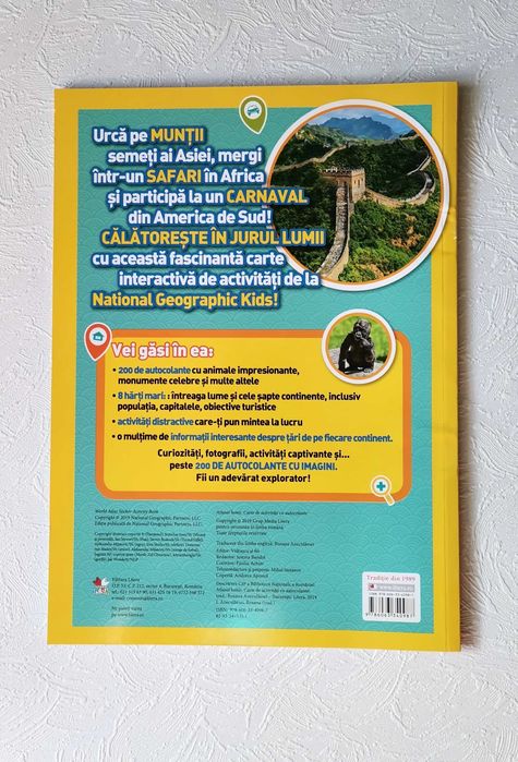 National Geographic Atlasul lumii Carte de activități cu autocolante