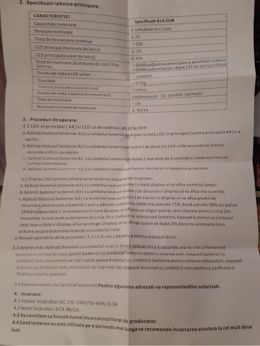 Lanterna profesionala  KL 4,5 LM