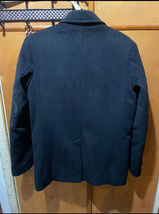 Зимнее пальто тёмное синее